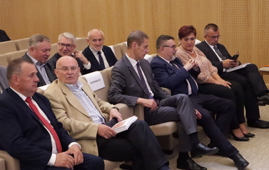 Delegacje samorządowe w sali konferencyjnej.