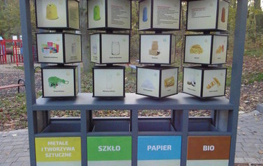 Kosz do selektywnej zbi&oacute;rki odpad&oacute;w na cztery frakcje