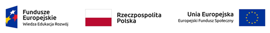 Loga Fundusze europejskie, flaga Rzeczpospolita Polska, Unia Europejska
