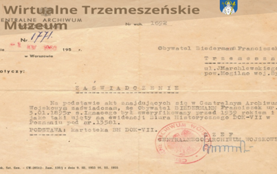 Zdjęcie do Franciszek Biedermann zweryfikowany przed 1939 r.