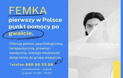 Zdjęcie do FEMKA - numer pomocowy dla ofiar gwałtu