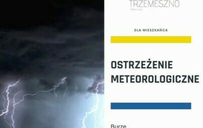 Zdjęcie do OSTRZEŻENIE METEOROLOGICZNE - burze 