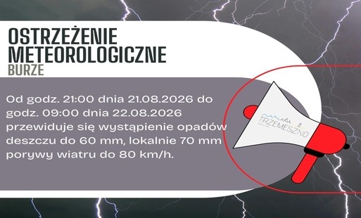 Zdjęcie do OSTRZEŻENIE METEOROLOGICZNE - burze
