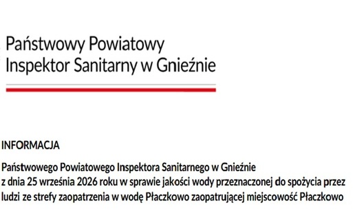 Zdjęcie do INFORMACJA PPIS - ws. jakości wody w Płaczkowie
