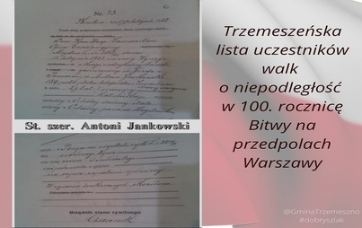 Zdjęcie do Trzemeszeńska lista uczestnik&oacute;w walk o niepodległość w 100. rocznicę Bitwy na przedpolach Warszawy #25 