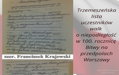 Zdjęcie do Trzemeszeńska lista uczestnik&oacute;w walk o niepodległość w 100. rocznicę Bitwy na przedpolach Warszawy #36