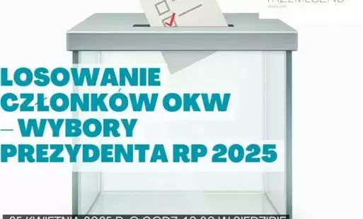 urna wyborca, napis losowanie członków OKW