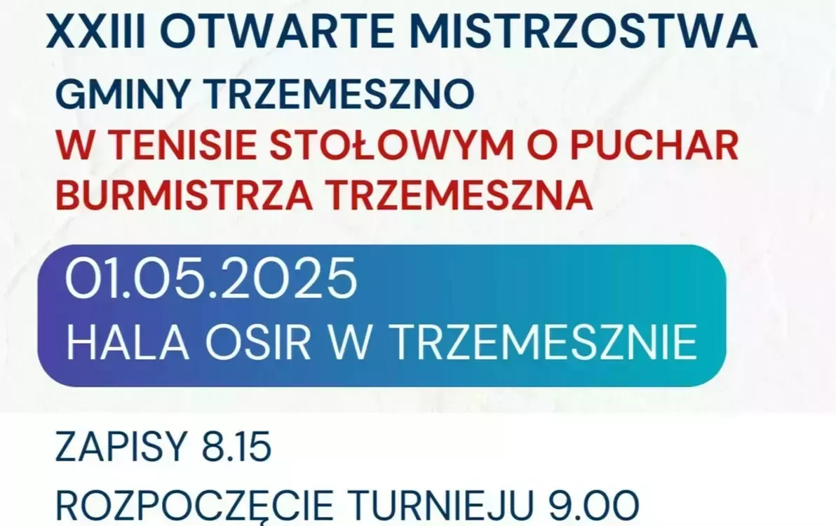 Zdjęcie do XXIII Otwarte Mistrzostwa Gminy Trzemeszno w Tenisie Stołowym...